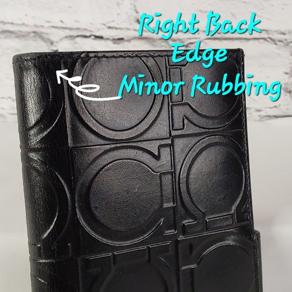 'SALVADOR FERRAGAMO' EMBOSSED LEATHER BI-FOLD WALLET, DUST BAG & BOX GIFT SET - Picture 9 of 16